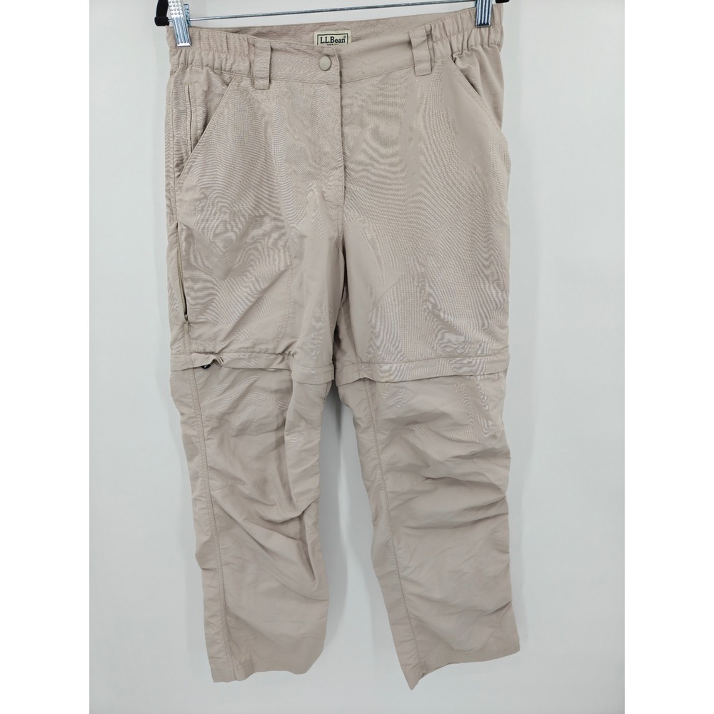 LL Bean No Fly Zone Convertible Hiking Pants Women S Reg Khaki Tan 281132